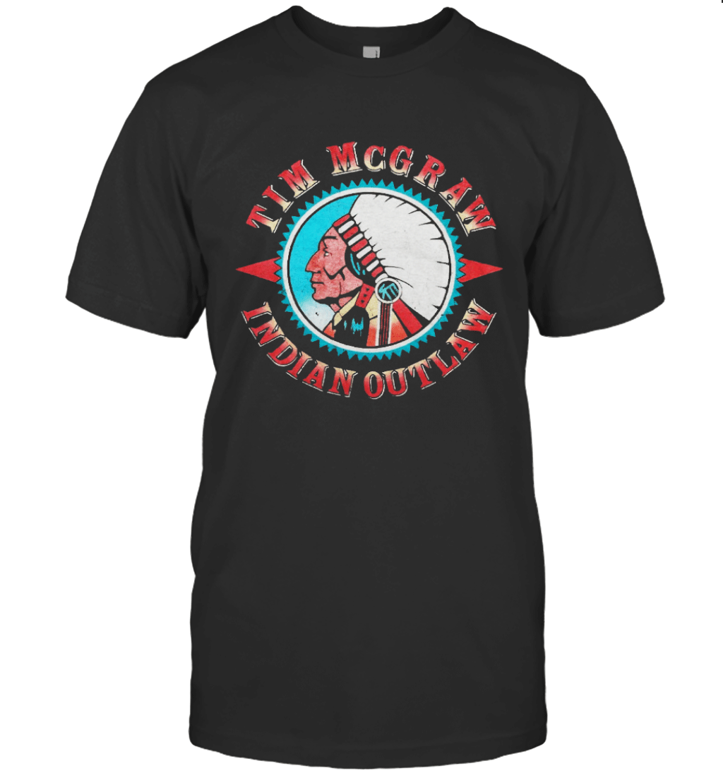 Tim Mcgraw Indian Outlaw Grey T Shirt T-Shirt
