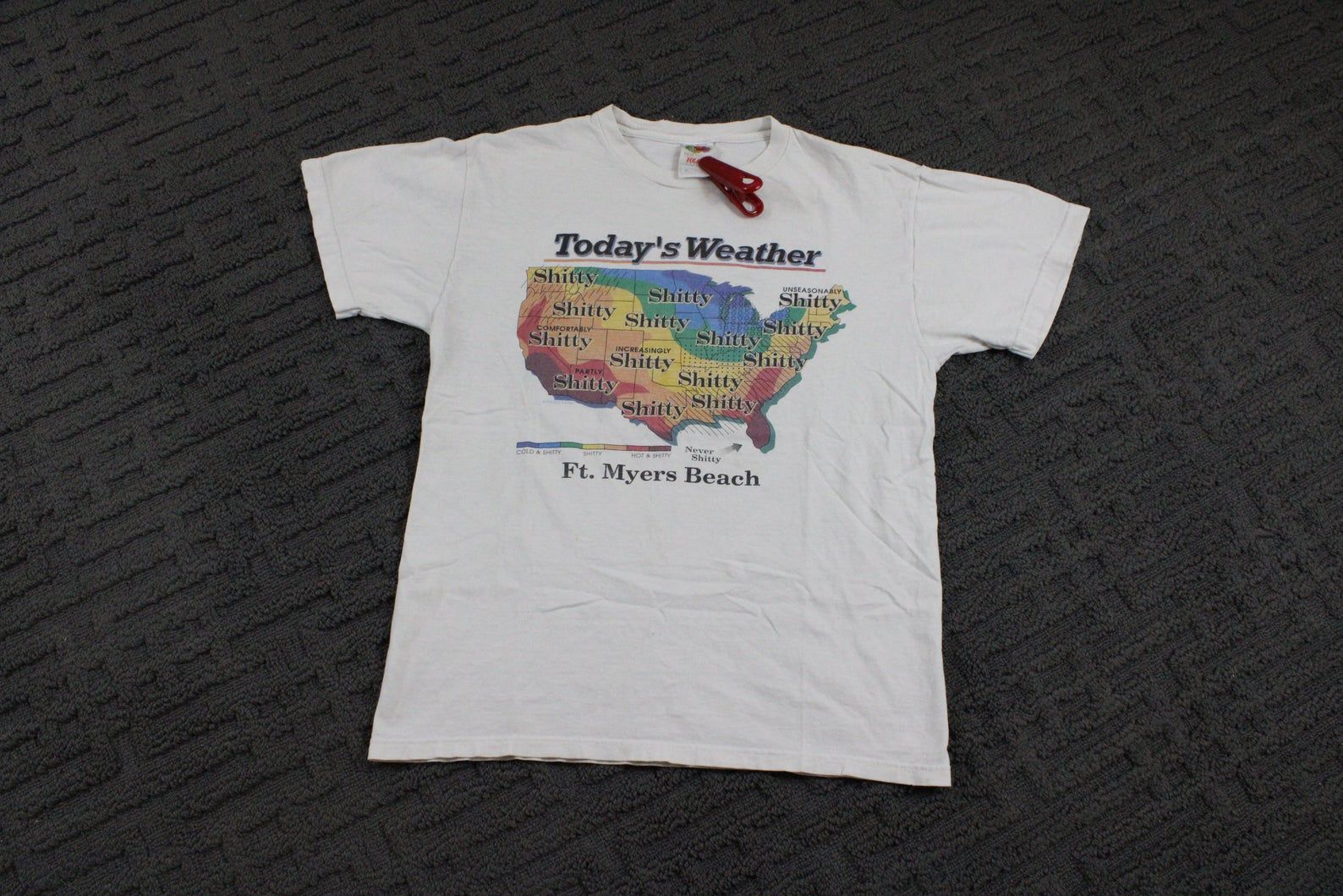 Todays Weather Funny T-Shirt / Bad Forecast Cartoon / Promo Graphic Tee