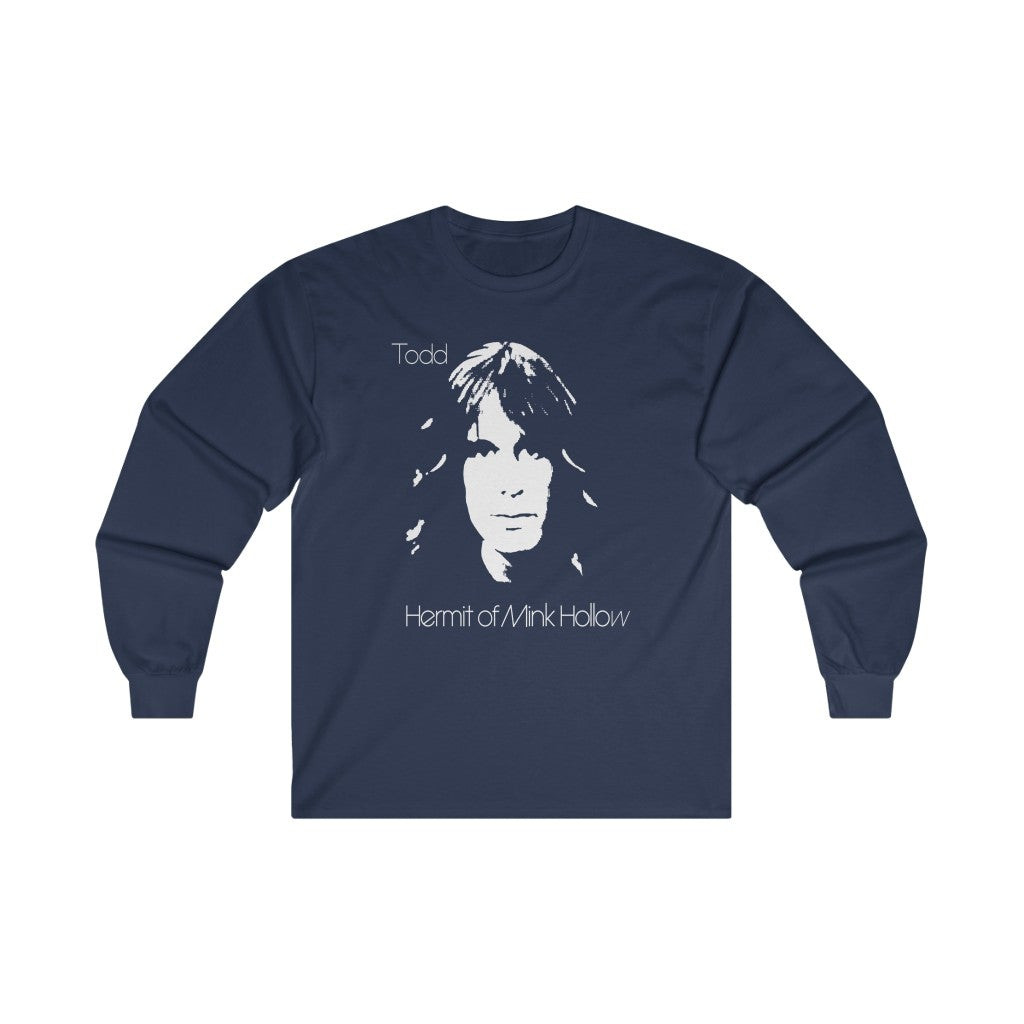Todd Rundgren Hermit Of Mink Hollow Albuband Rock Concert Promo Tour 10 Cc David Bowie The Cardark Blue Long Sleeve Tee 211214