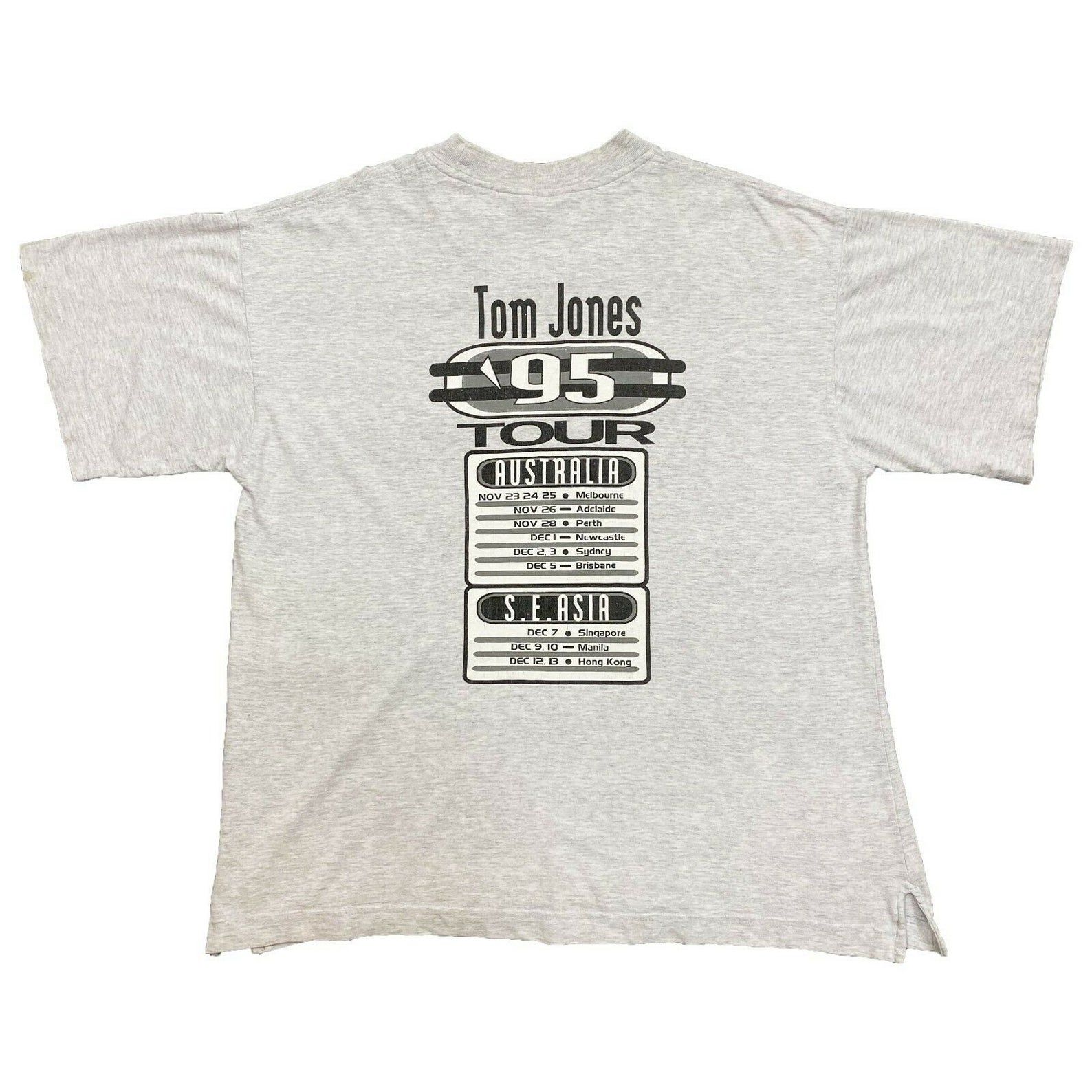 Tom Jones 1995 Australia And Asia Tour Tshirt | Vintage 90S Welsh Singer Music Vtg