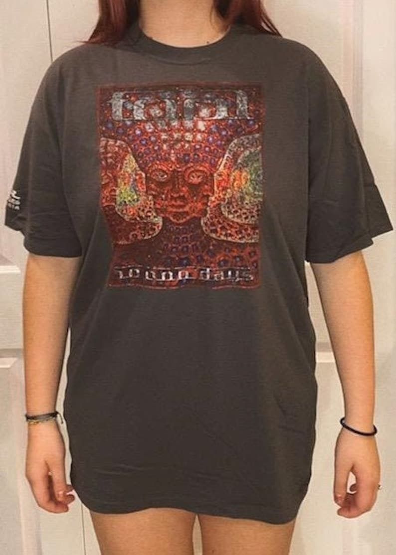 Tool Charcoal Tee Vintage Style With Graphic On Sleeve In Mens