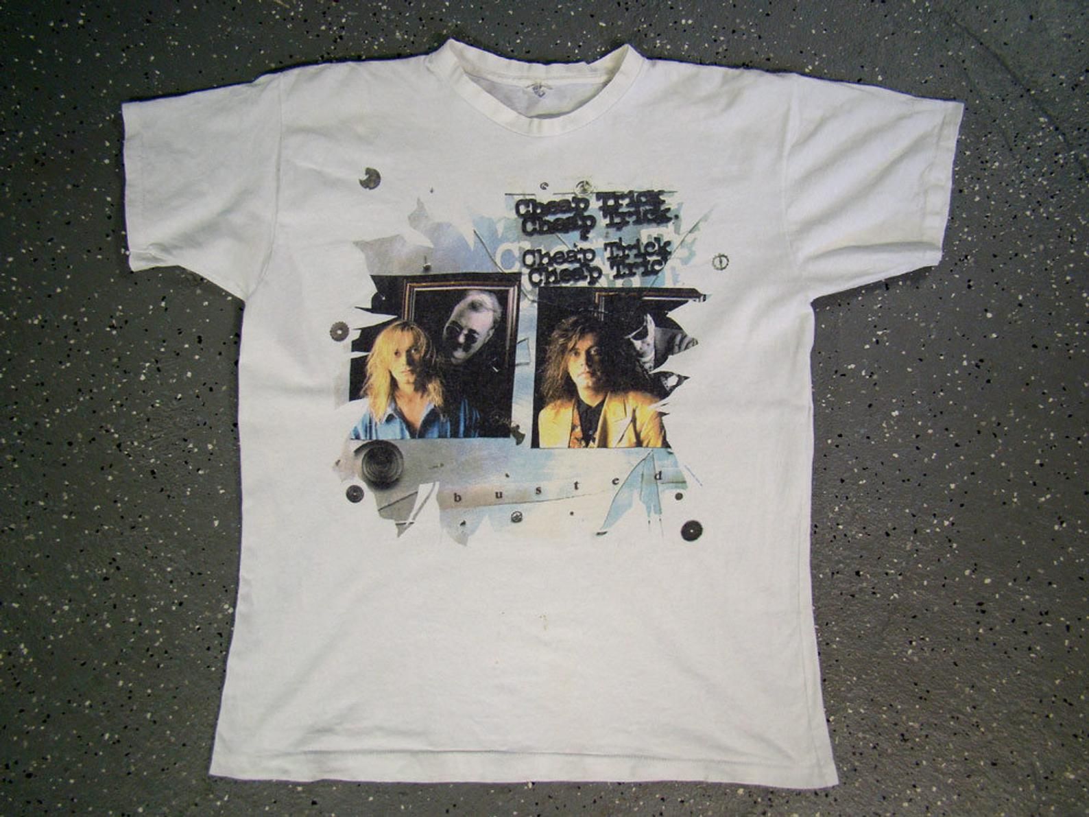 Trick Busted Tour T Shirt 1990 Robin Zander Rick Nielsen X- - Please Read Description!