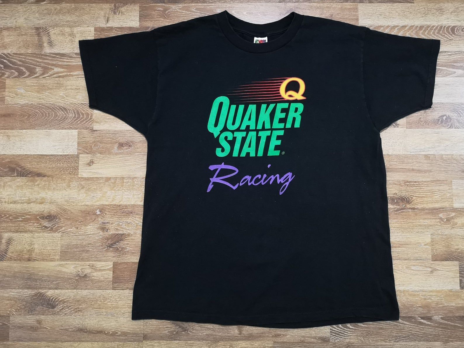 True Vintage 90'S American Motor Oil Brand Quaker State Racing Promo William Penn Ride Daytona 500 Nascar Cup T Shirt X