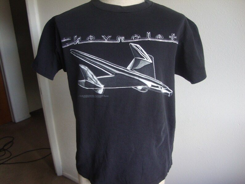 True Vintage 90S Chevrolet Black Bash 1955 Chevy Bel Air Hot Rod T Shirt