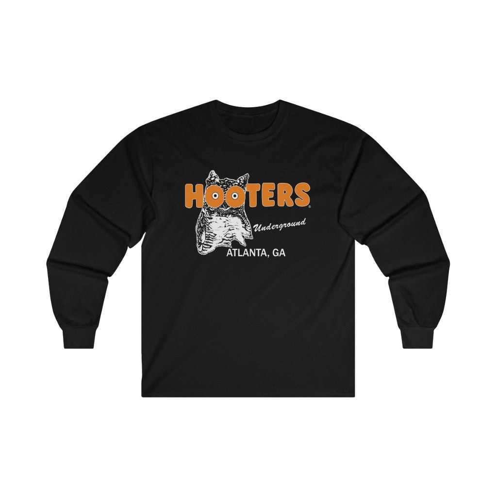 True Vintage 90S Hooters More Than A Mouthful Black Atlanta Ga Long Sleeve Tee 211016