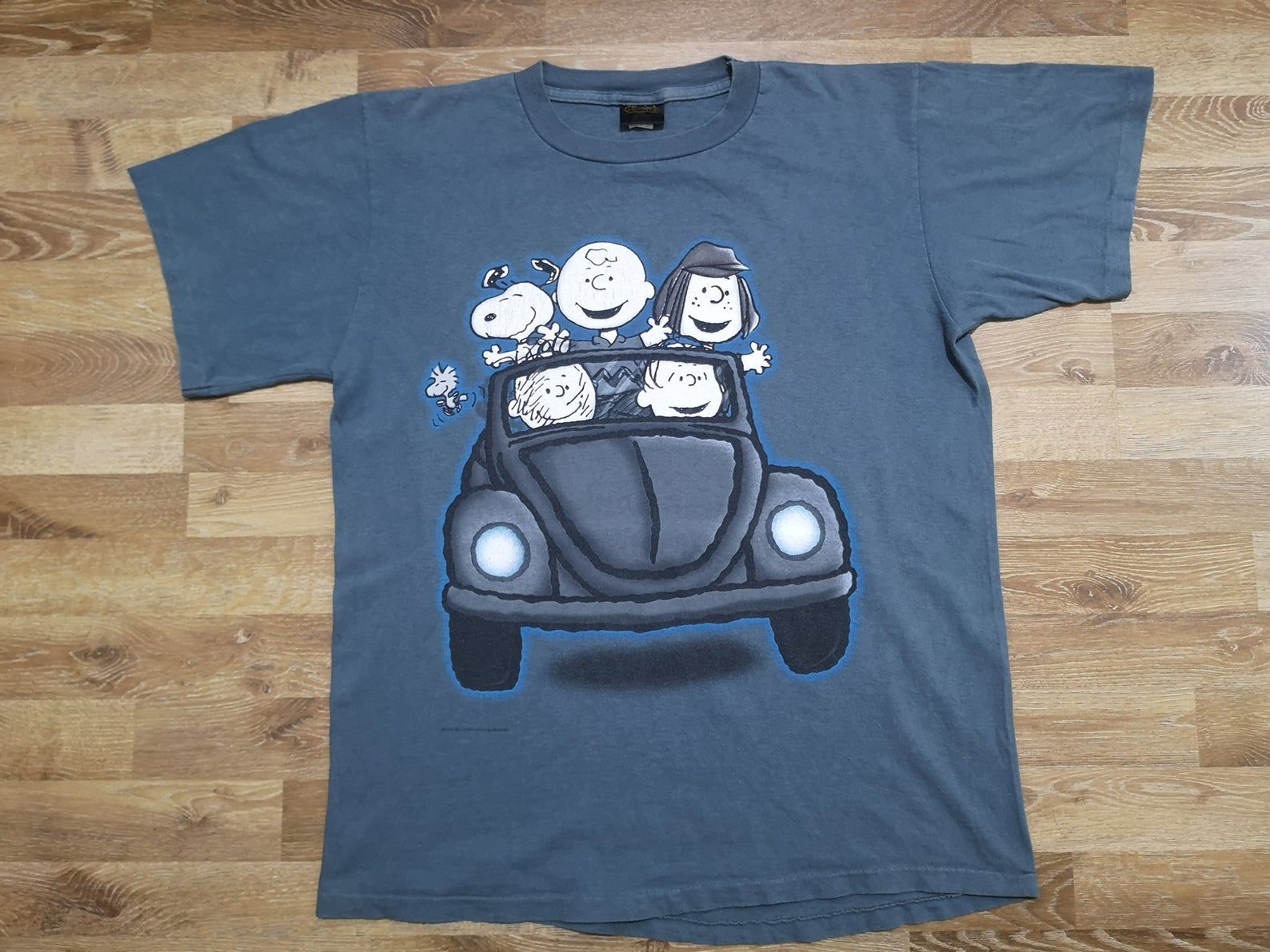 True Vintage 90'S The Legendary American Comic Strip United Tures Syndicate Peanuts Snoopy Gang Ride Promo T Shirt