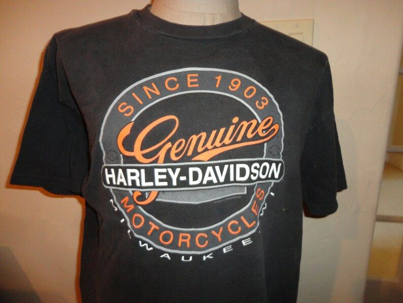 True Vintage Black Adult Xl 1993 Genuine Harley Davidson Alamo City San Antonio Tx Tshirt Motorcycle Biker Cotton Usa Nice Rare
