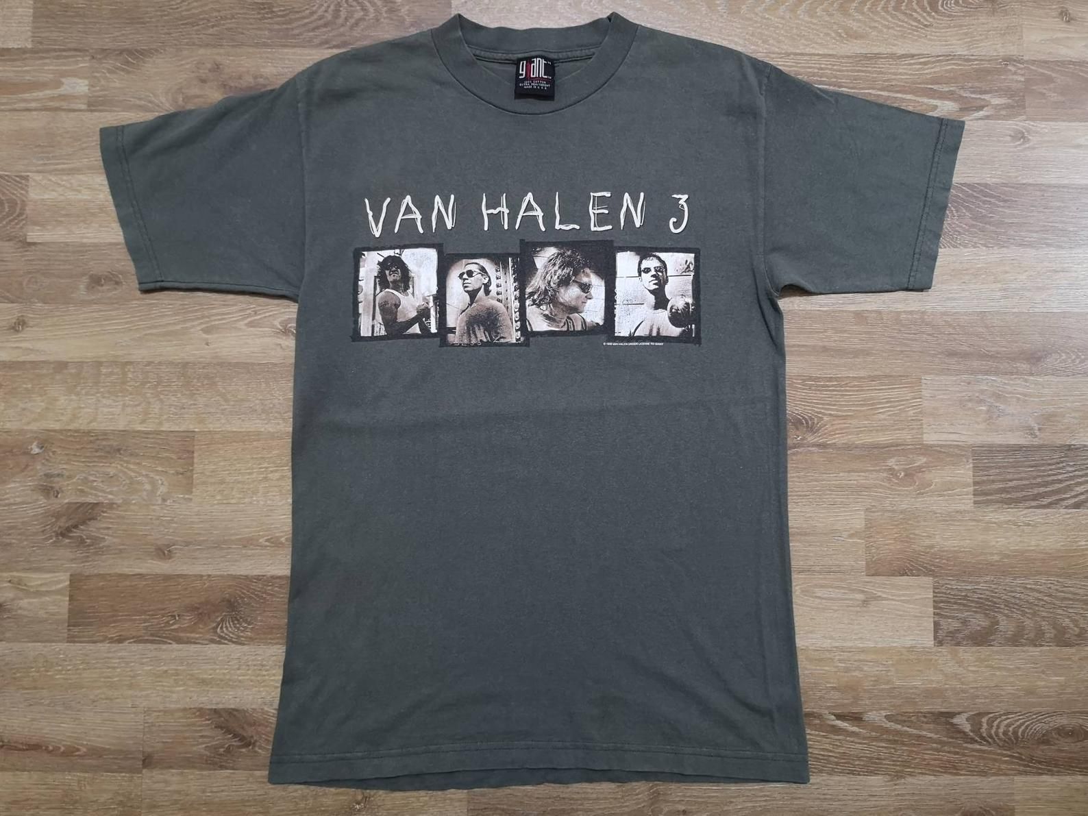 True Vintage Og 90'S The Legendary American Rock Band Van Halen 3 World Tour 1998 Concert Promo T Shirt With Tour Venue At The Back