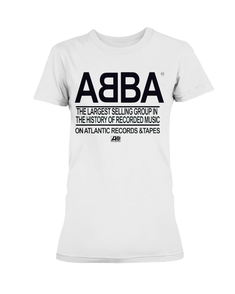 True Vtg 70S Abba Atlantic Records Ladies T Shirt 091021