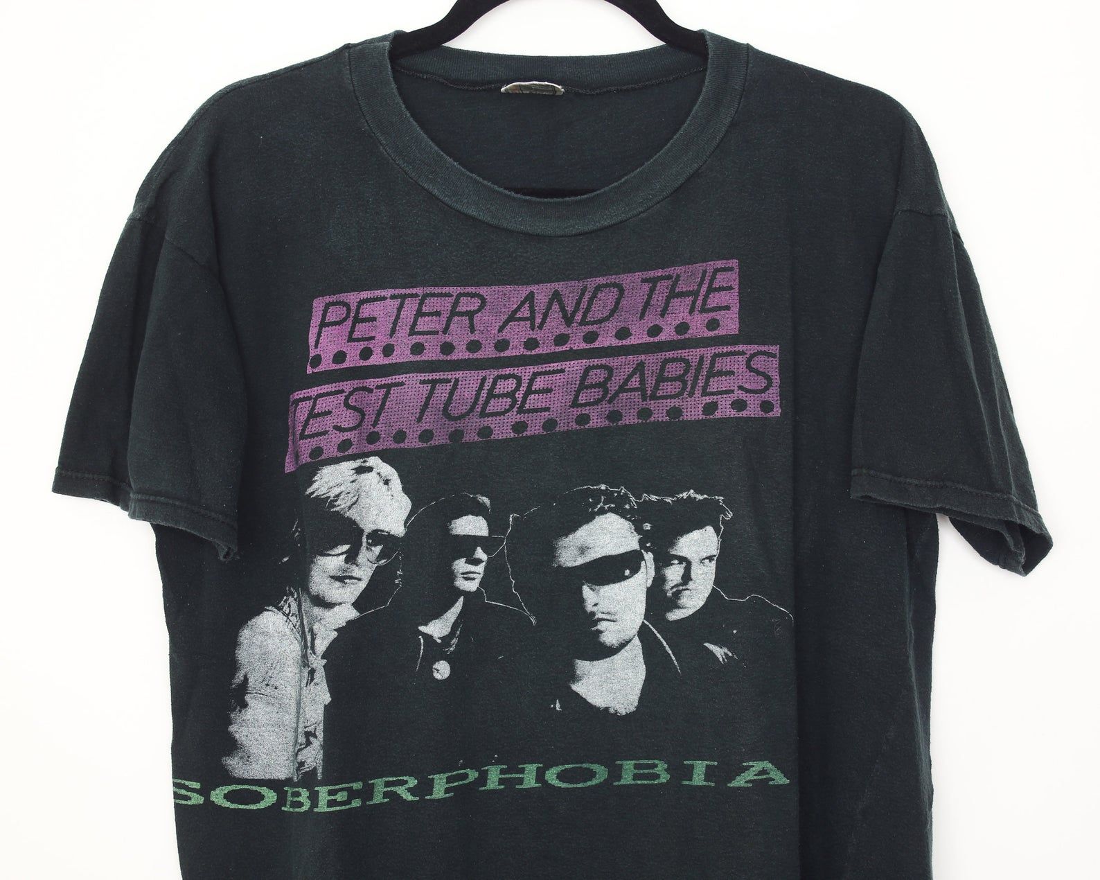 Ultra Rare Vintage 1986 Peter And The Test Tube Babies Soberphobia Tour T-Shirt L ultra rare vintage 1986 peter and the test tube babies soberphobia tour t shirt l 3rqbr