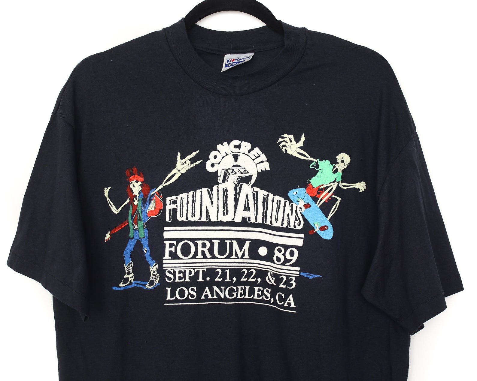 Ultra Rare Vintage 1989 Concrete Foundations Forum Winterland Metal Express T-Shirt