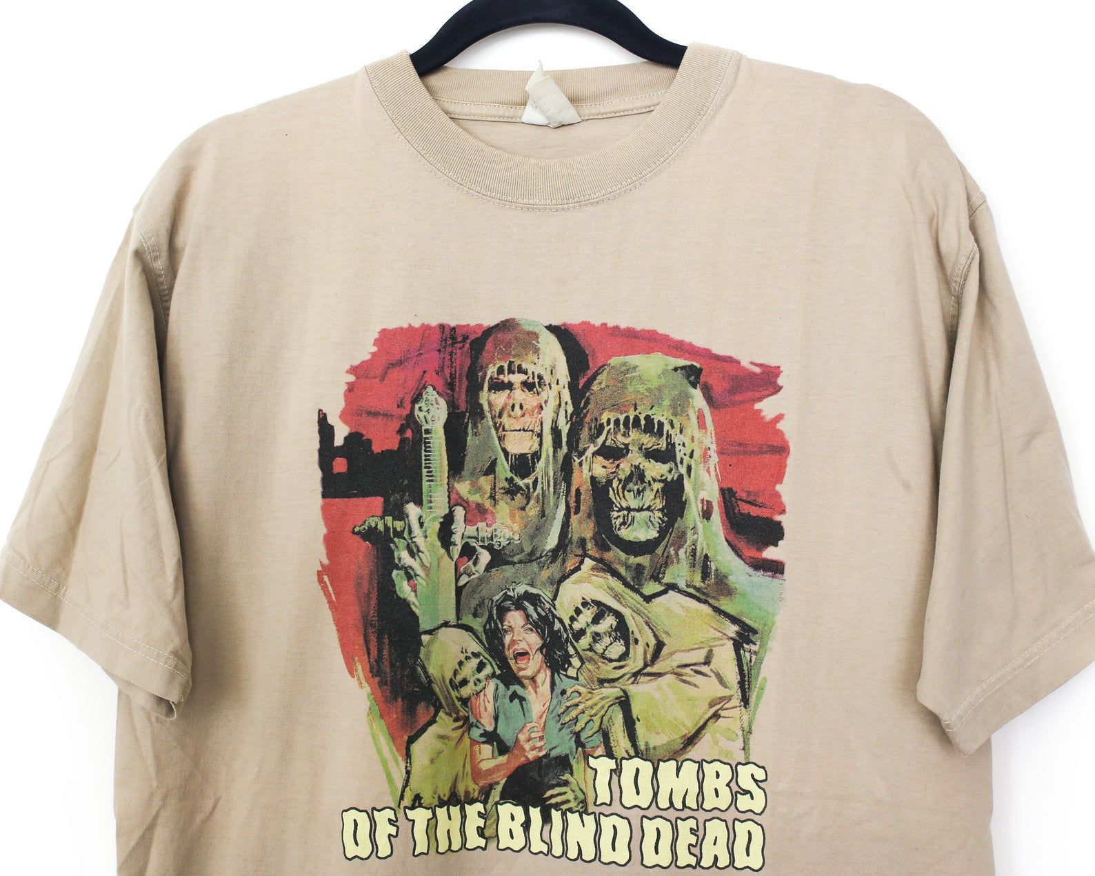 Ultra Rare Vintage 90S Tombs Of The Blind Dead Horror Movie Promo T-Shirt