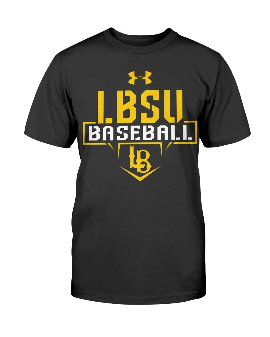 Under Armour Black Long Beach State 49Ers Home Plate Baseball Performance T Shirt 211109