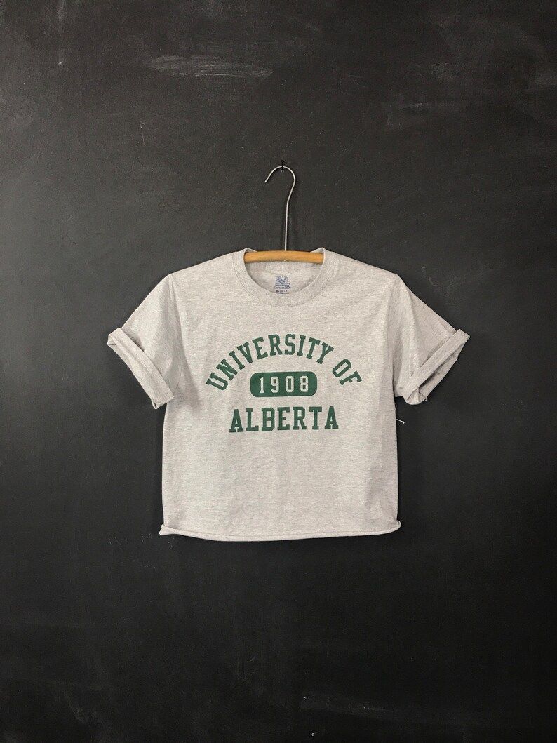 University Of Alberta Reworked Crop Top School T Shirt