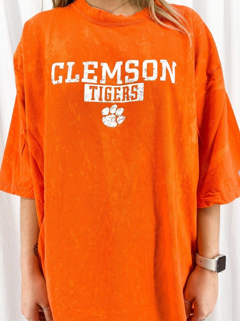 University Of Clemson Acid Wash Tee