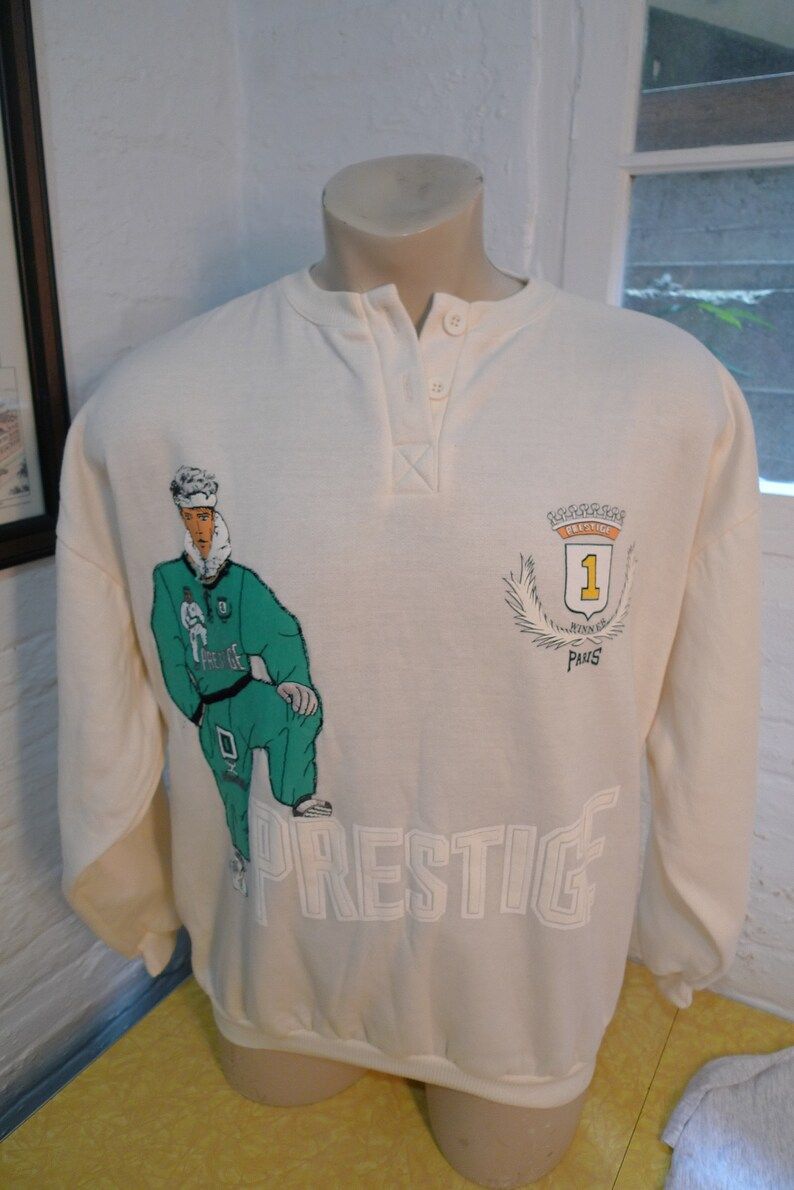 Unusual 1980S Prestige Sweatshirt Single Sided Deadstock Unworn