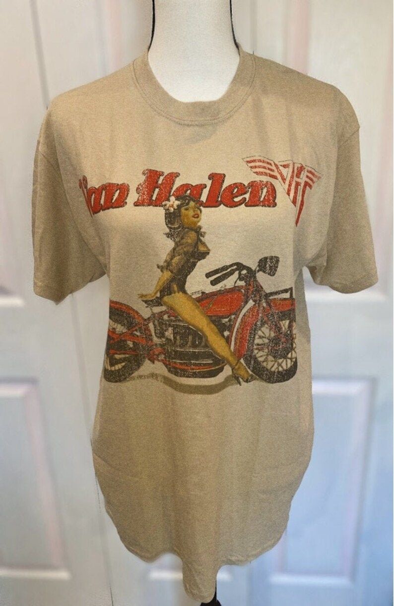 Van Halen Biker Pinup Vintage Tee