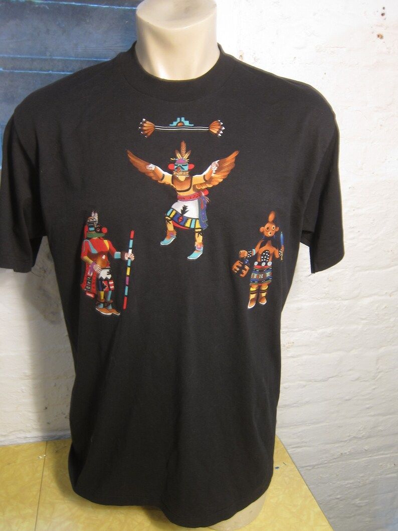 Very Rare 1980S Native American Shirt Single Stitched Single Sided Deadstock Unworn