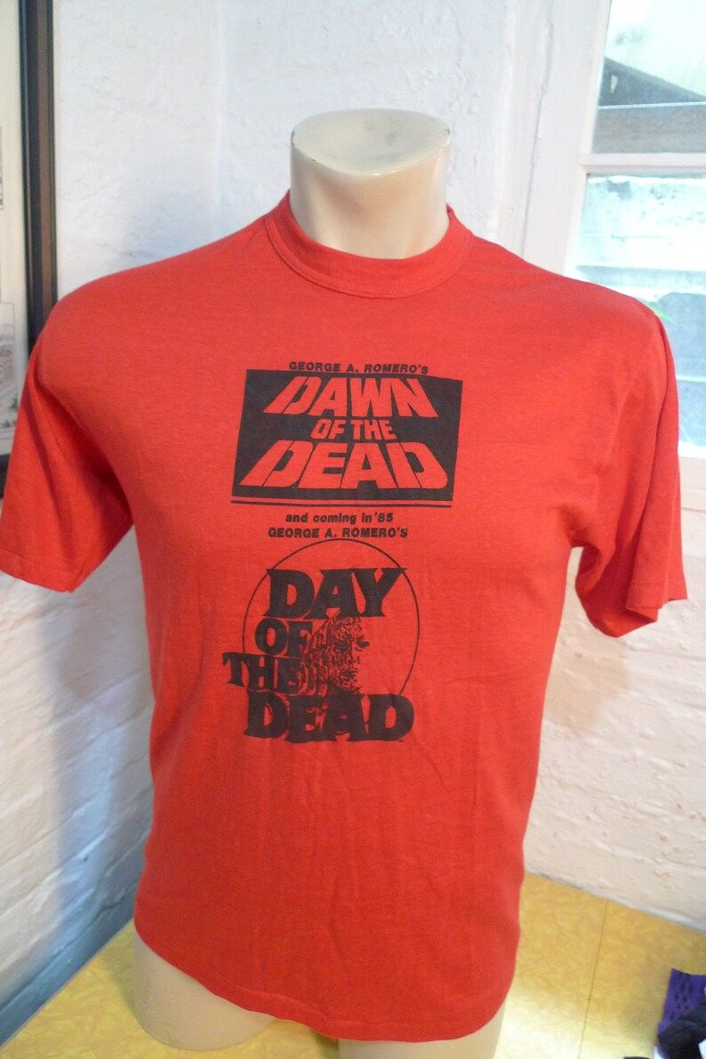 Very Rare 1984 Dawn Of The Deadday Of The Dead Shirt Single Sided Single Stitched Deadstock Unworn