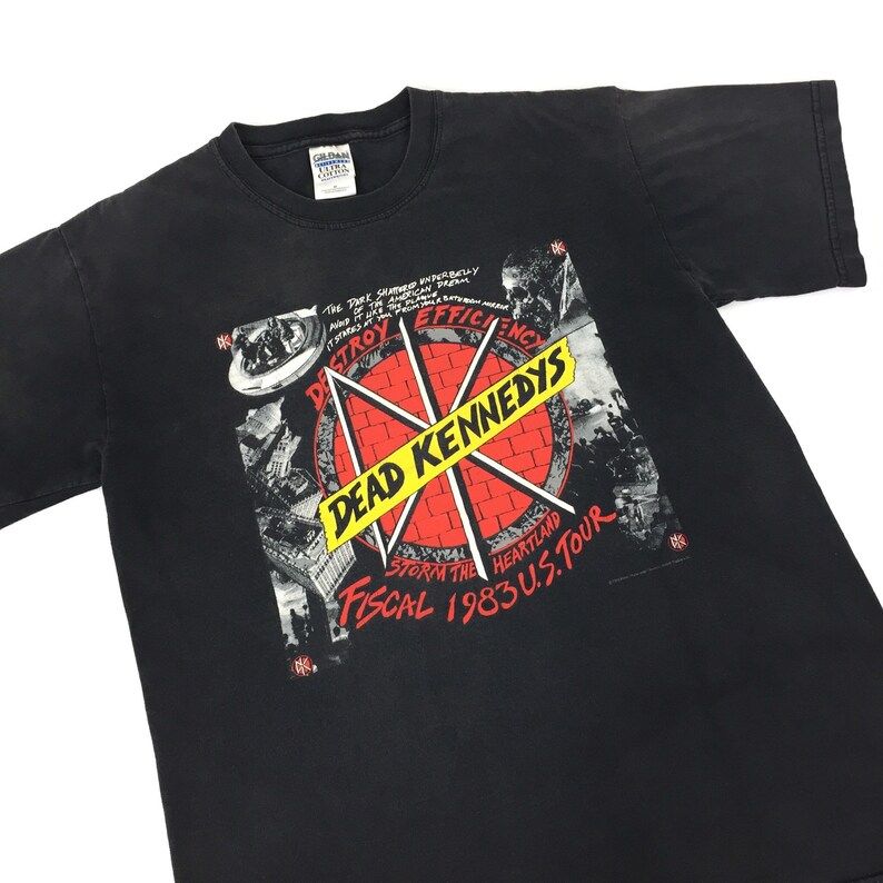 Vintage 02 Dead Kennedys Destory Efficiency Storm The Heartland Punk Rock Band Tour Graphic Tee T Shirt