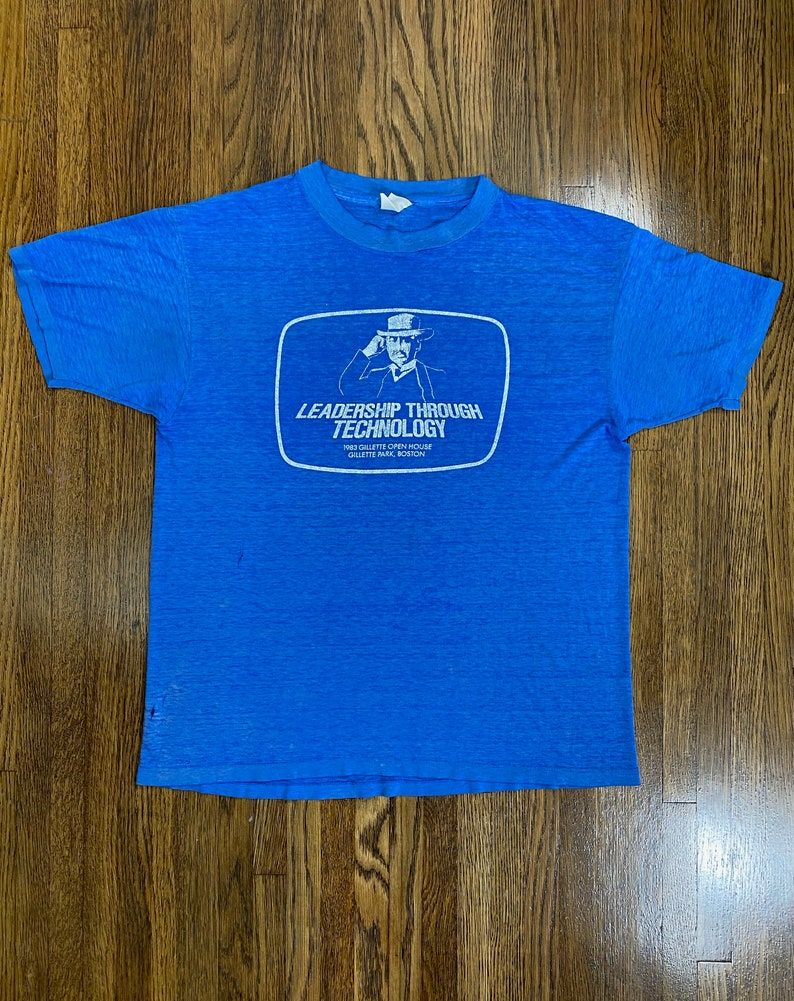 Vintage 1970S 1980S Leadership Through Technology Tee Shirt