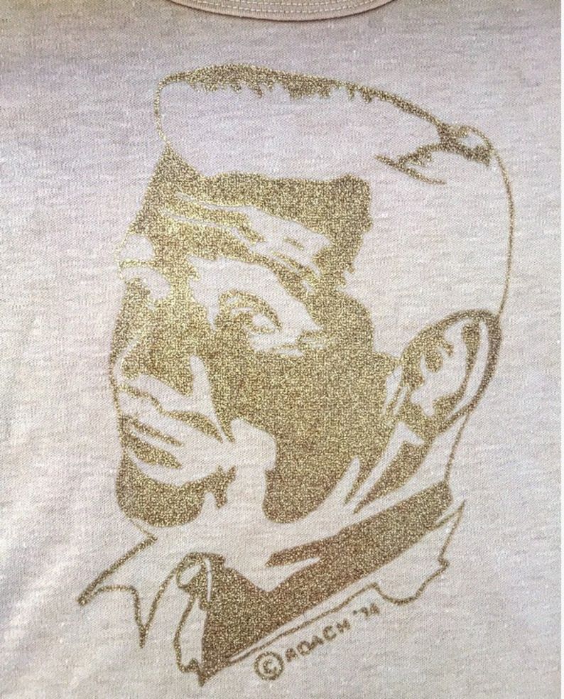 Vintage 1970S Clark Gable Xs Glitter Tee