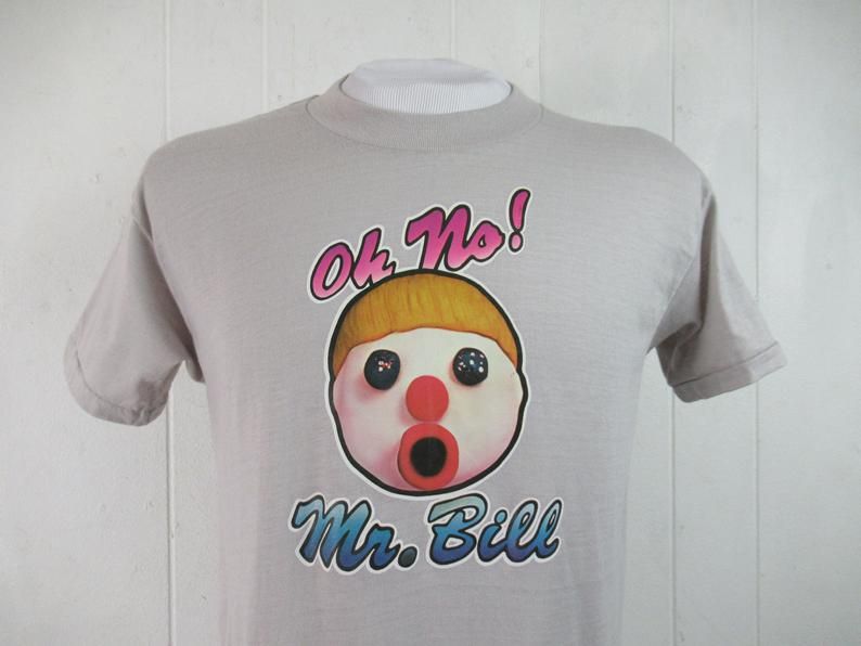 Vintage 1970S Mr Bill Saturday Night Live Funny Clothing Shirt