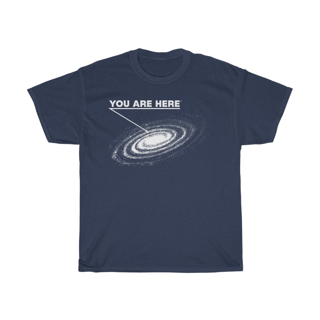 Vintage 1970S You Are Here Galaxy Diagram Unisex Heavy Cotton Tee 211110