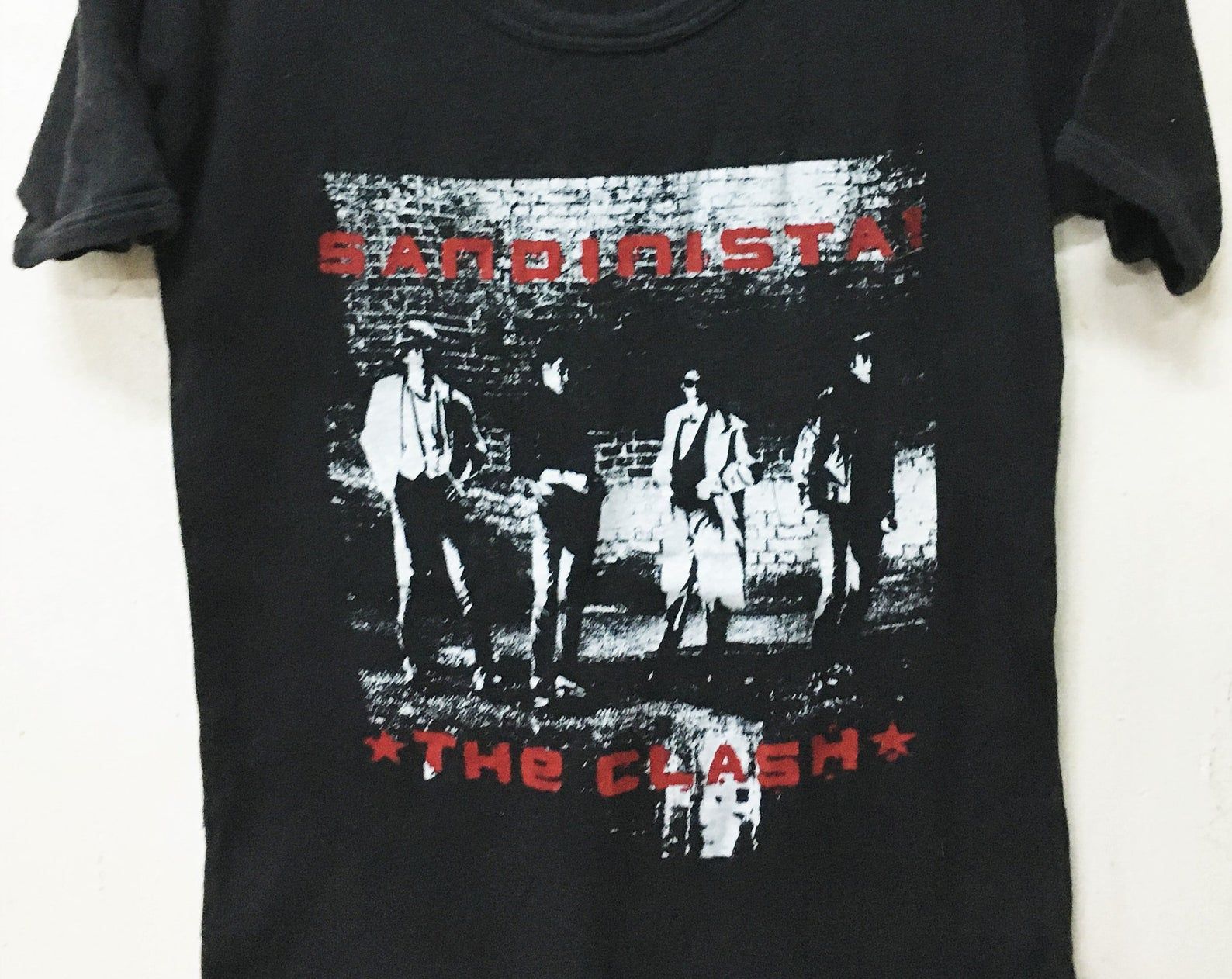 Vintage 1980 The Clash Sandinista Punk Rock Tour Concert Promo T-Shirt Sex Pistols