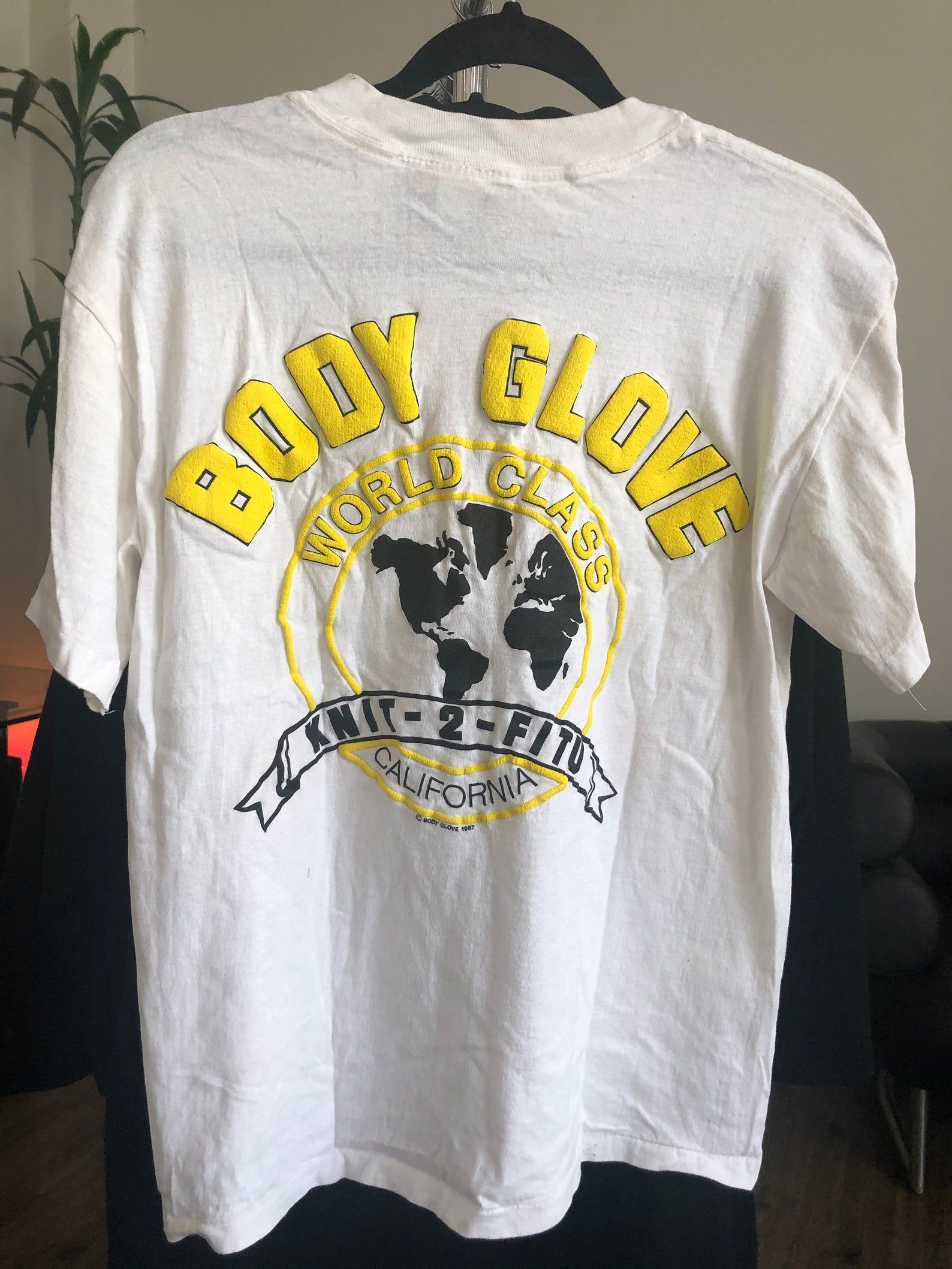 Vintage 1980'S Body Glove Single Stitch Rare 3D Graphic T-Shirt