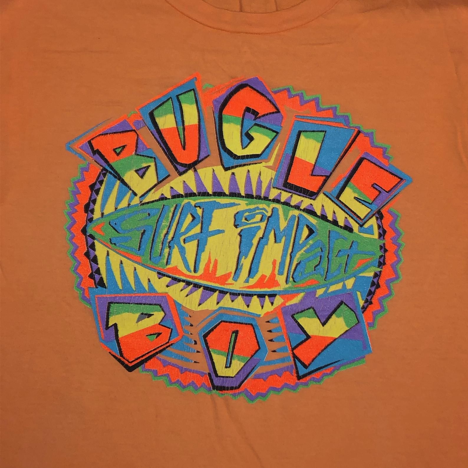 Vintage 1980S Bugle Boy T Shirt Surf Soft / Thin 80S Neon