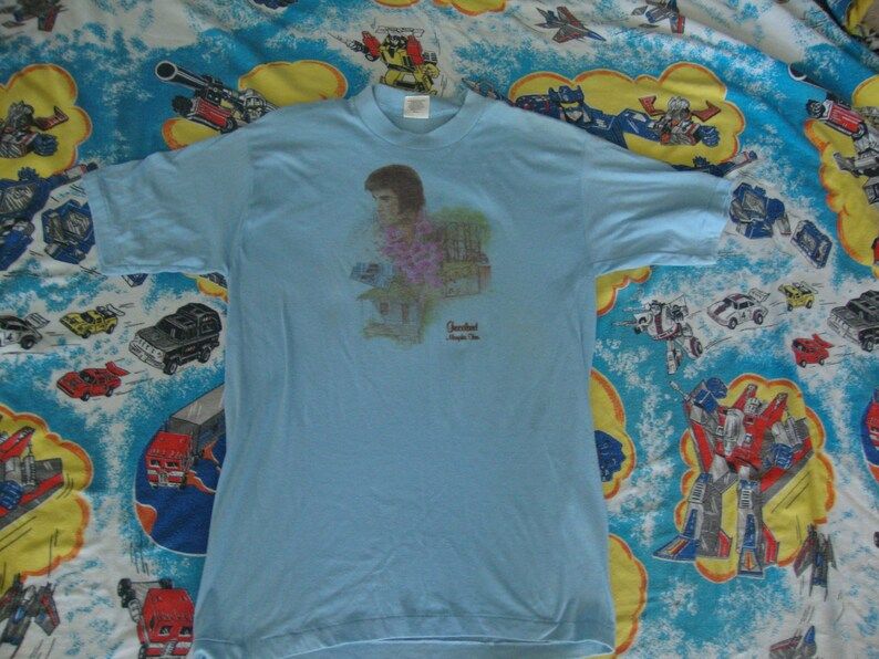 Vintage 1980S Elvis Presley Memphis Tenn Graceland Rockabilly 50 50 T Shirt Adult