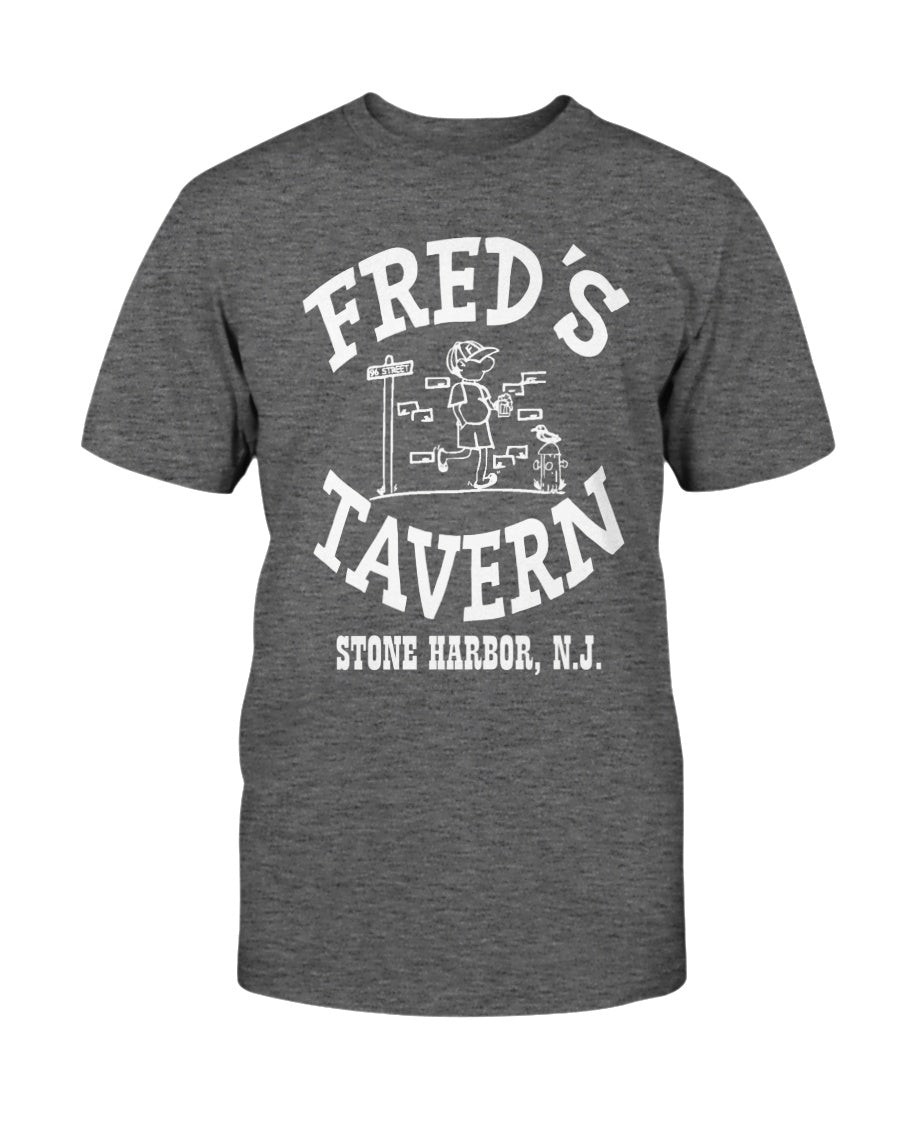 Vintage 1980S FredS Tavern Stone Harbor 96Th Street New Jersey Nj Cartoon Beer T Shirt 081121