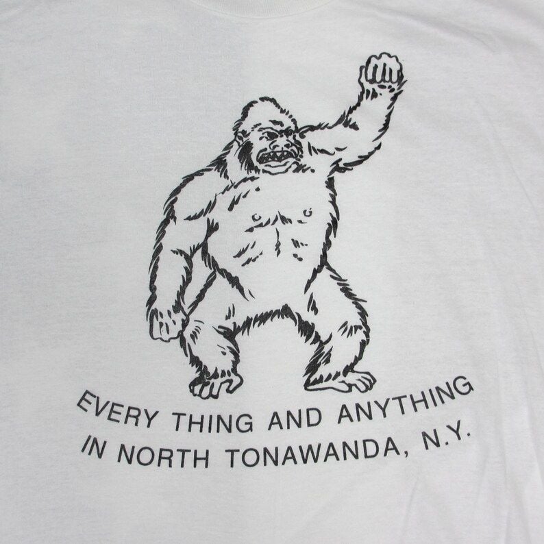Vintage 1980S Gorilla Every Thing And Anything In North Tonawanda New York T Shirt Medium Large Screen Stars King Kong Ape Soft Paper Thin