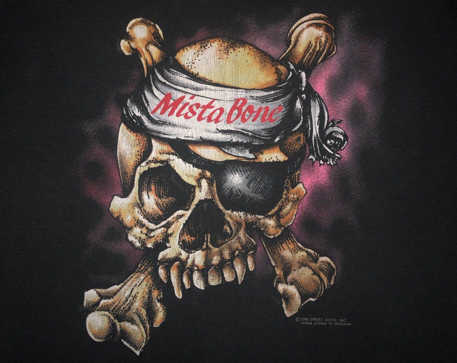 Vintage 1980S Great Concert T Shirt Shark Rattle N Roll Tour 1989 Soft Thin 80S