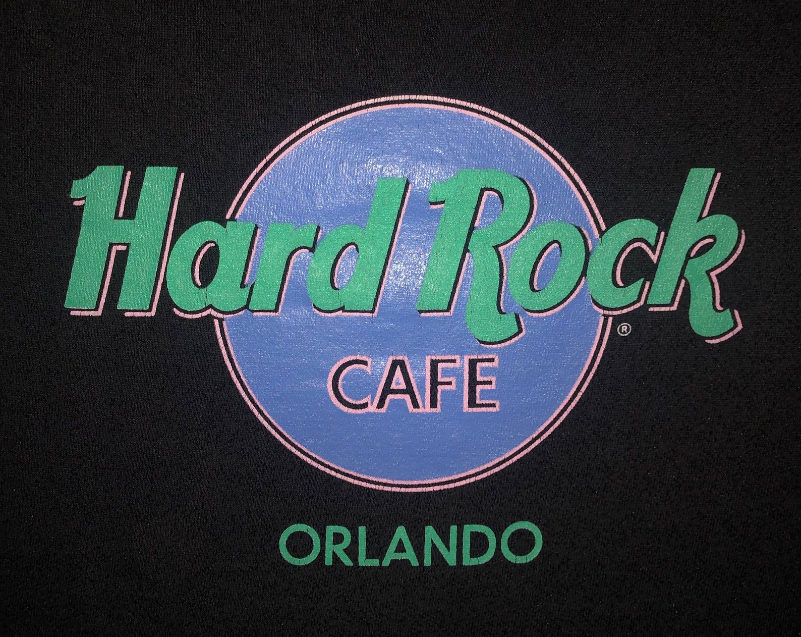 Vintage 1980S Hard Rock Cafe Orlando Sweater Florida Tourist 80S Worn Faded
