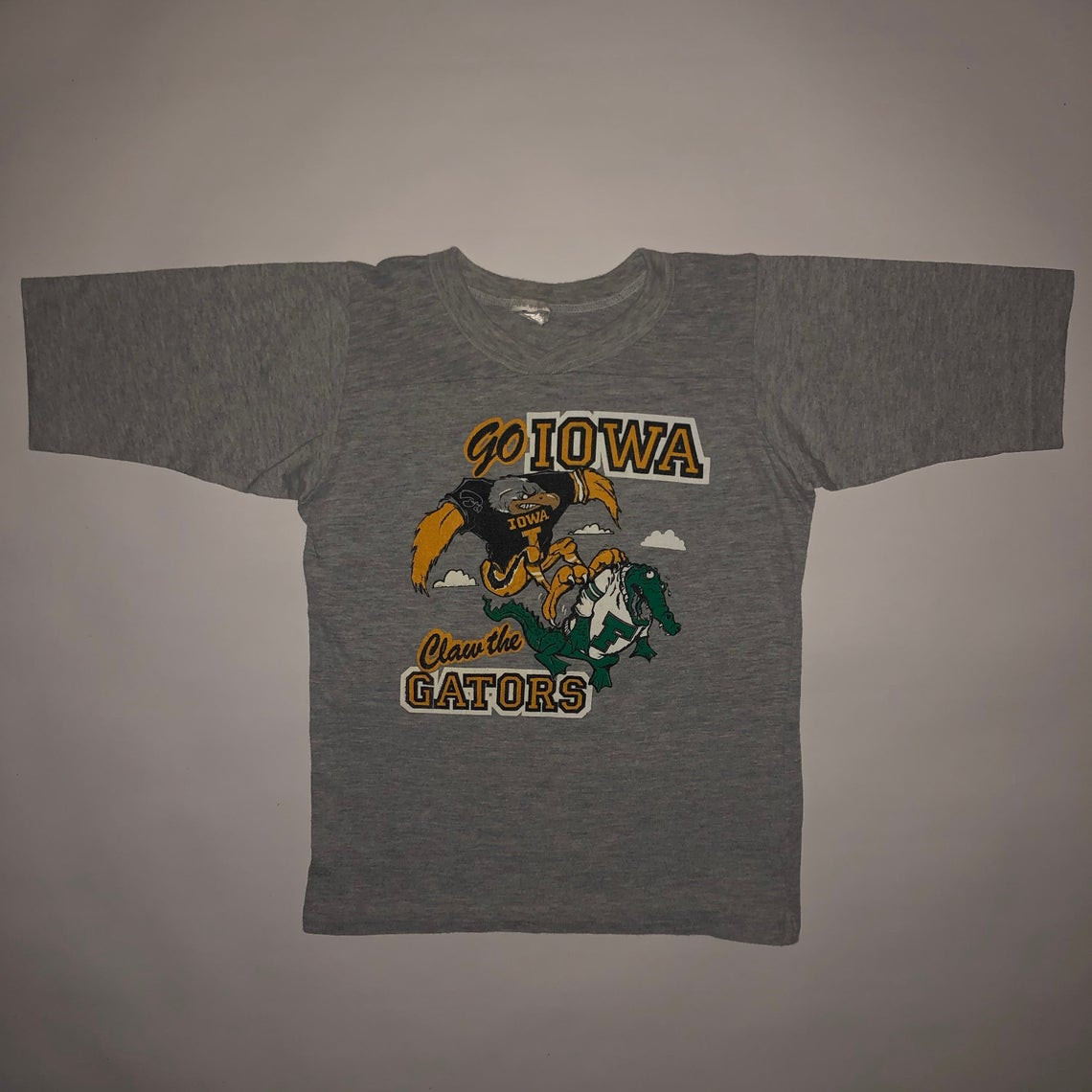 Vintage 1980s Iowa Hawkeyes Jersey Gator Bowl Shirt