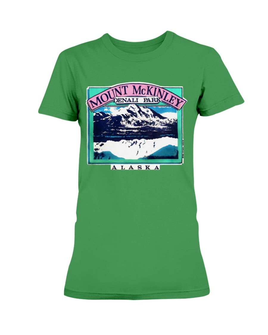Vintage 1980S Mount Mckinley Denali Park Alaska Ladies T Shirt 072821