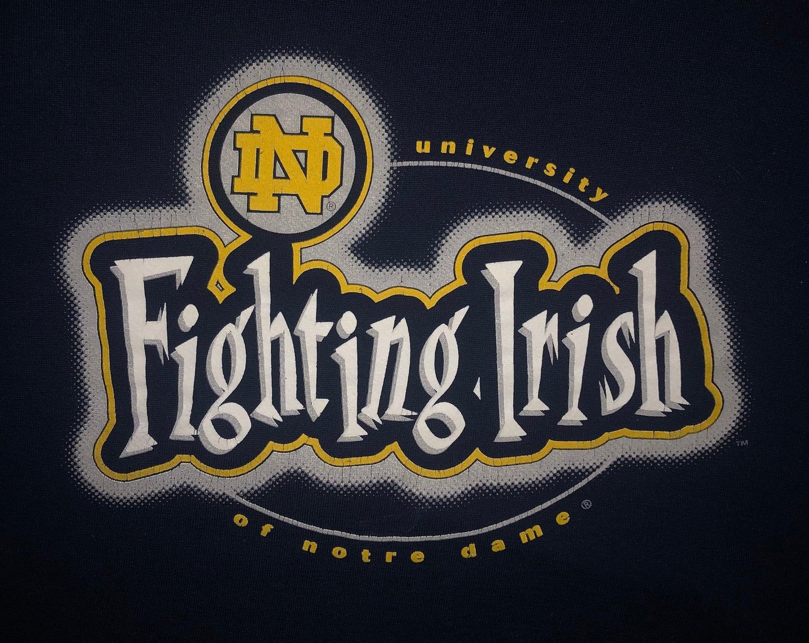 Vintage 1980S Notre Dame Crew Neck Soft University Fighting Irish Football 80S