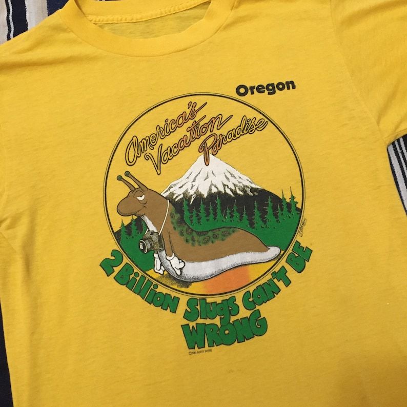 Vintage 1980S Oregon Graphic Tee Mens Size S M