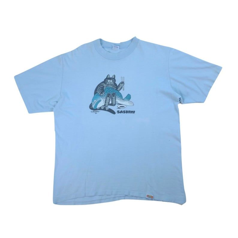 Vintage 1980S Sashimi Shirt Made By Crazy Shirts Hawaii Arge