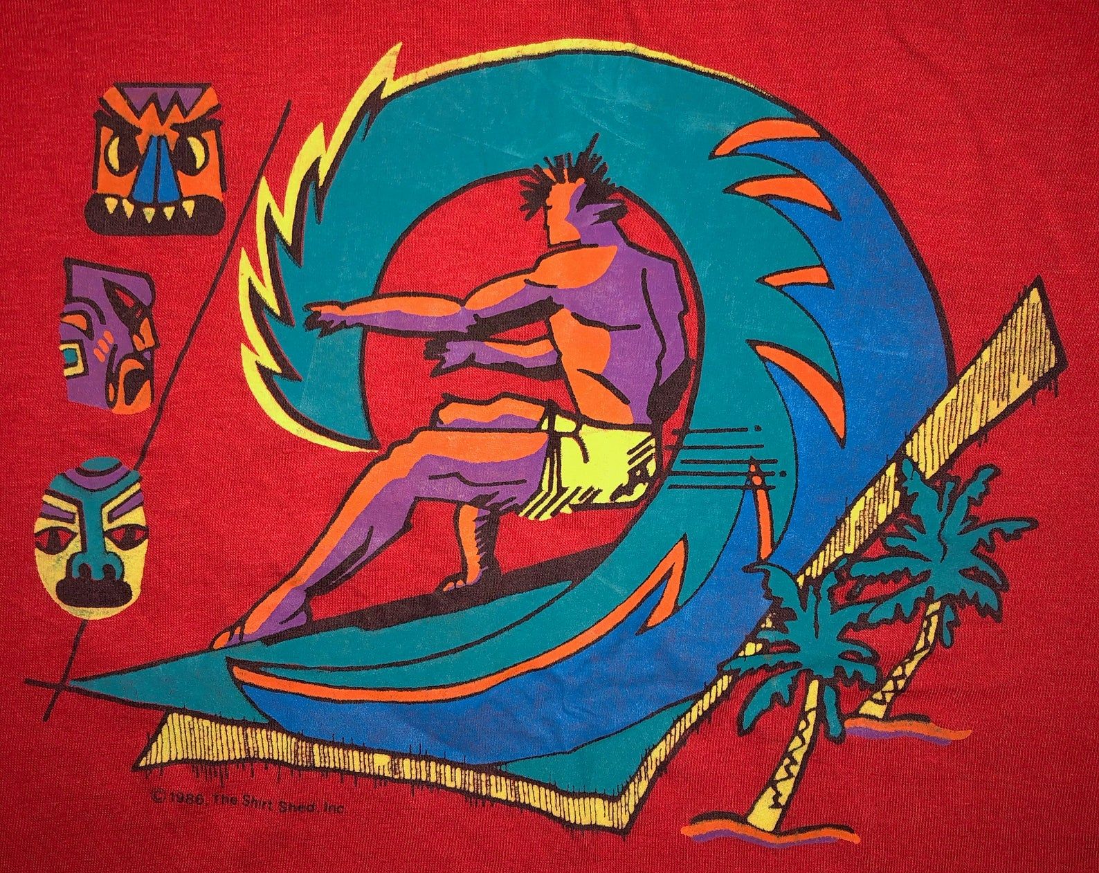 Vintage 1980S Surf T Shirt Hawaii 80S Tropix Soft Thin Beach Tropix