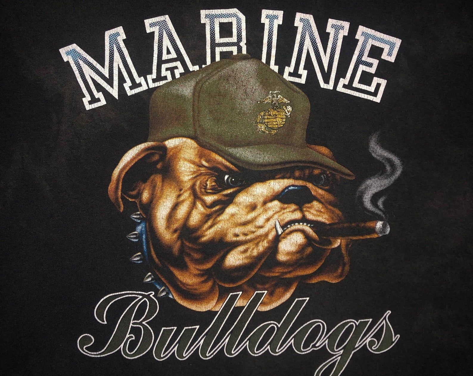 Vintage 1980S Us S Burnout T Shirt Bulldogs Soft Thin 1989 Rothco Cigar Worn Faded