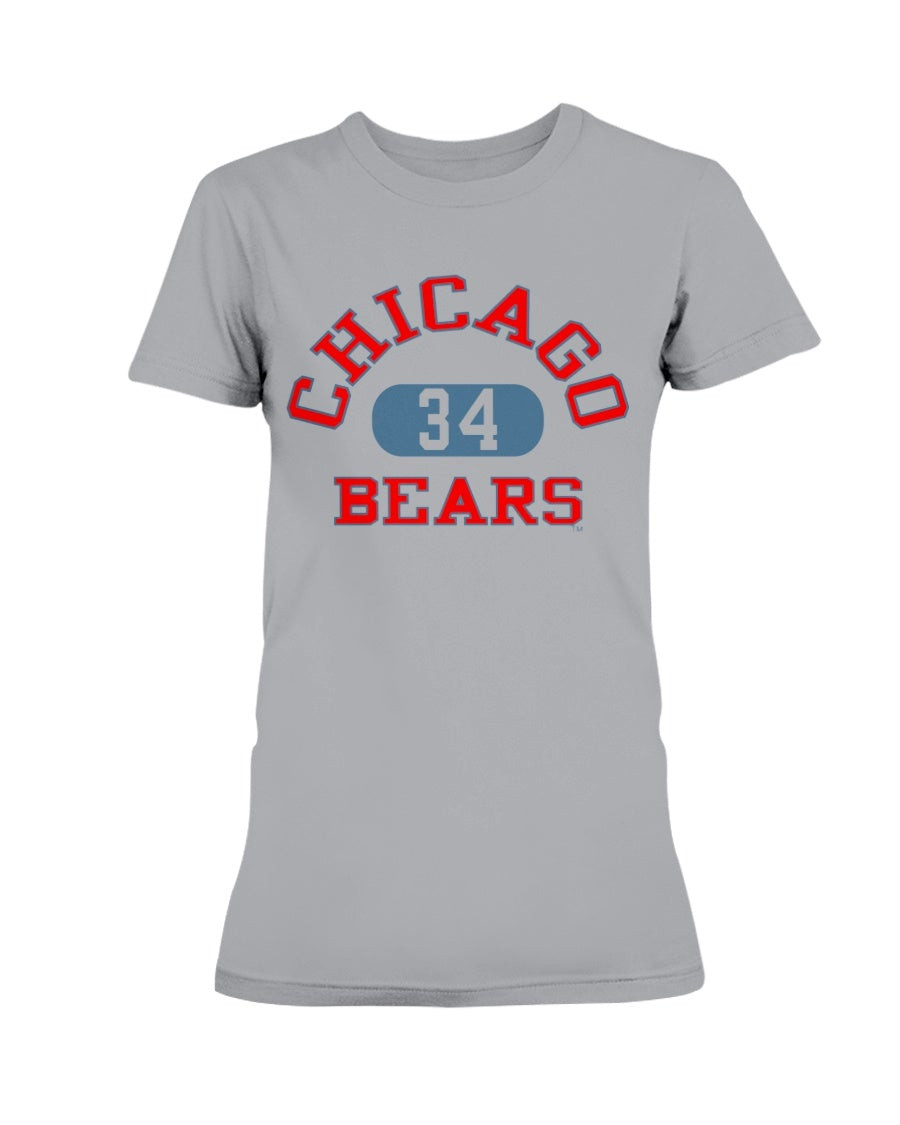 Vintage 1980S Walter Payton 34 Chicago Bears Nfl Football Ladies T Shirt 211127