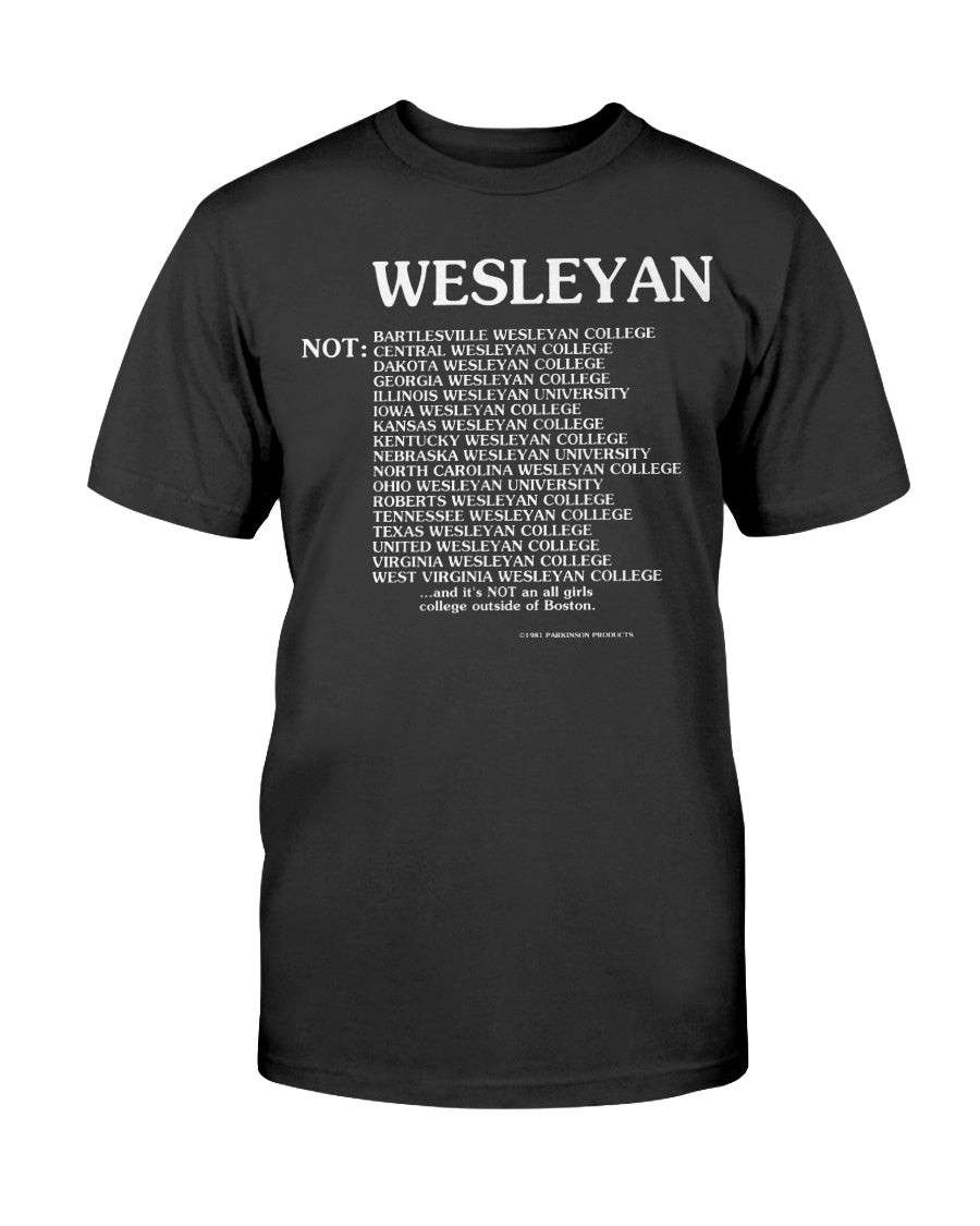 Vintage 1981 80S Sportswear Wesleyan T Shirt 211005