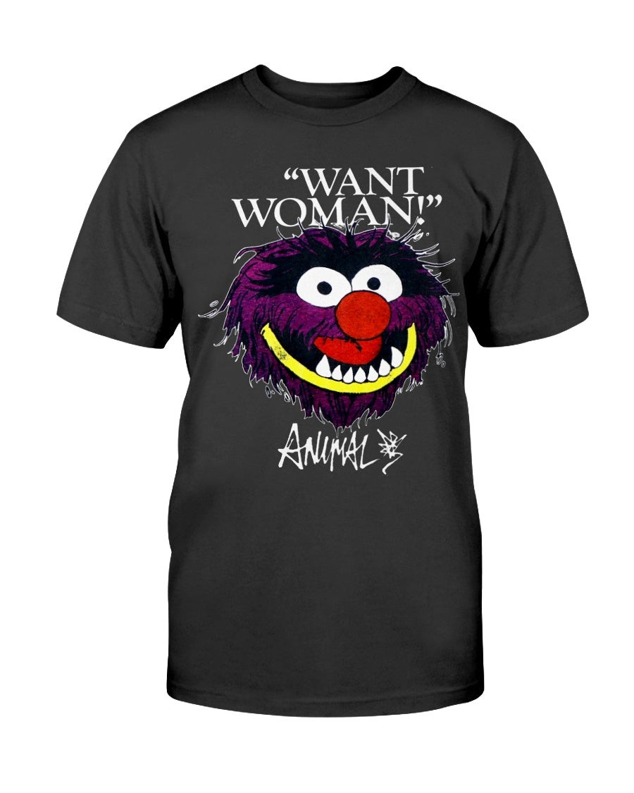 Vintage 1981 The Muppets Animal Want Woman T Shirt 211208