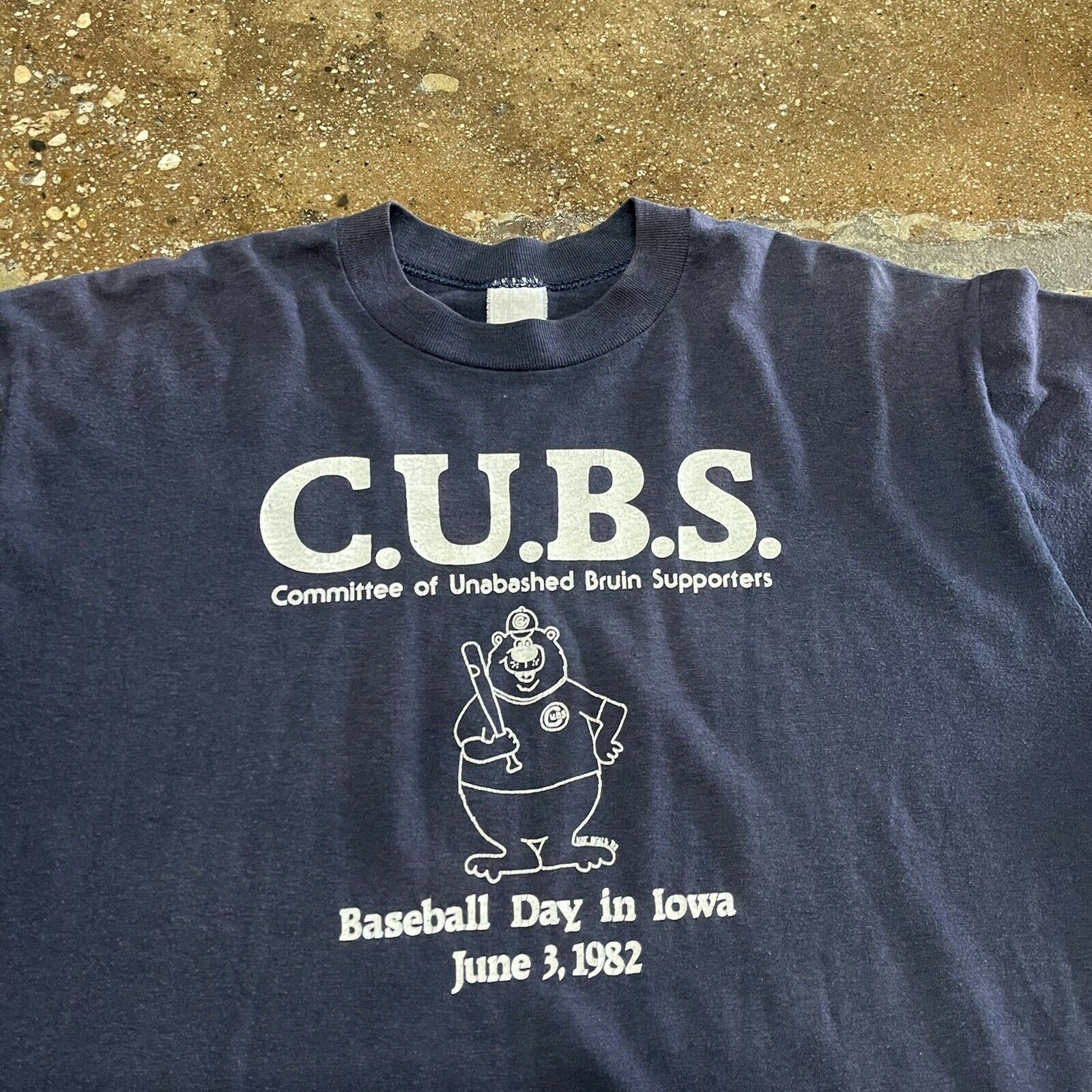 Vintage 1982 C.U.B.S. Baseball Day In Iowa Graphic Shirt