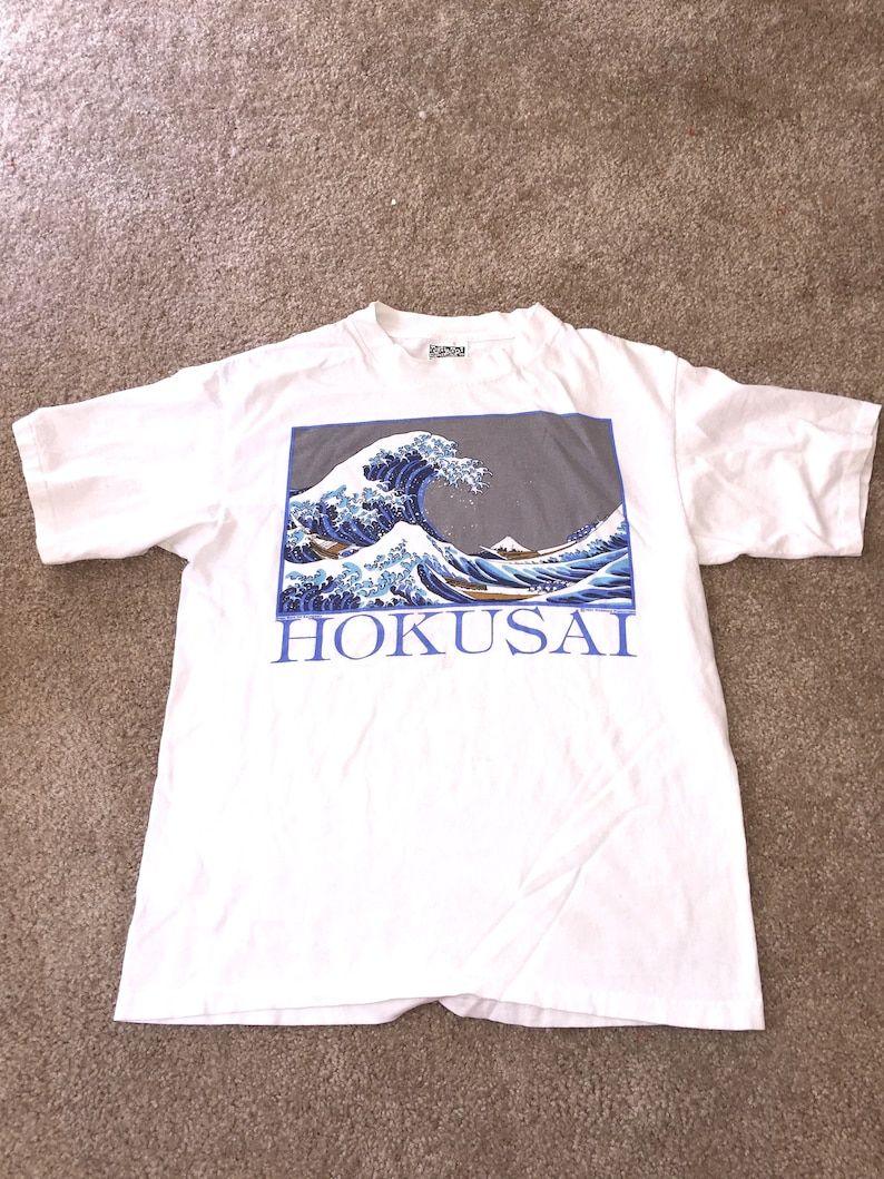 Vintage 1984 The Great Wave Of Kanagawa By Artist Hokusai T Shirt