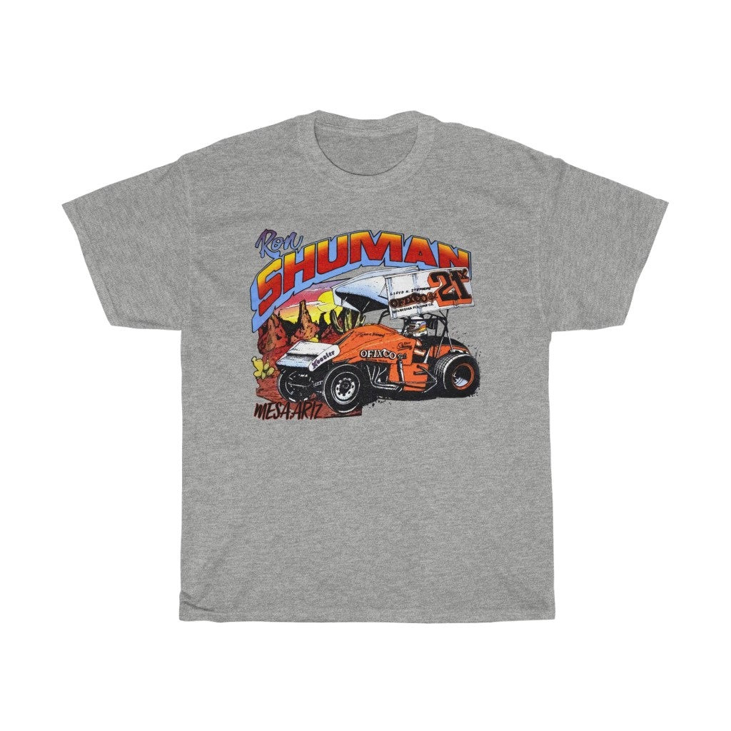 Vintage 1985 Ron Shuman World Of Outlaws Unisex Heavy Cotton Tee 211025