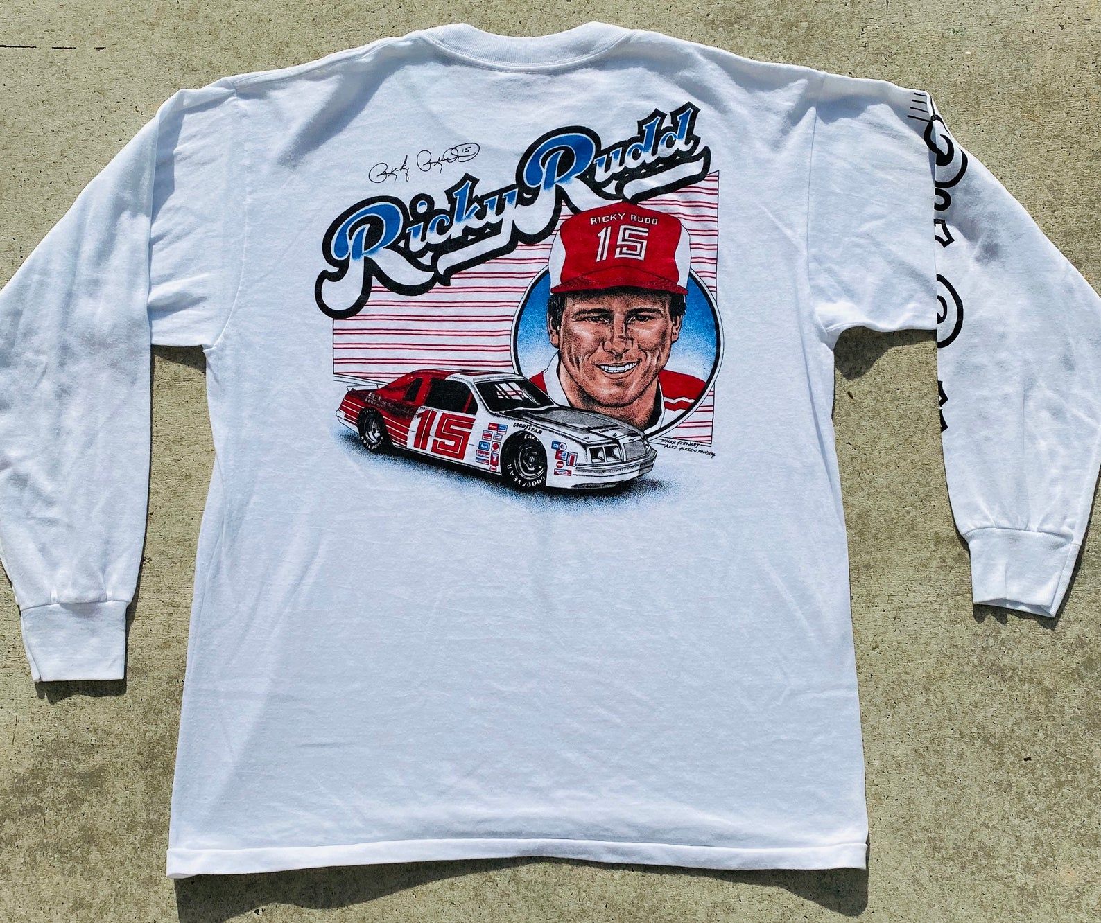 Vintage 1985/86 Ricky Rudd Bud Moore Racing Nascar Winston Cup Tee -